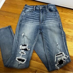Distressed Blue Jeans for Women